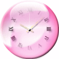 フロート時計【３色ピンク】ブログパーツ