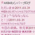 AKB48メンバーブログチェッカーブログパーツ